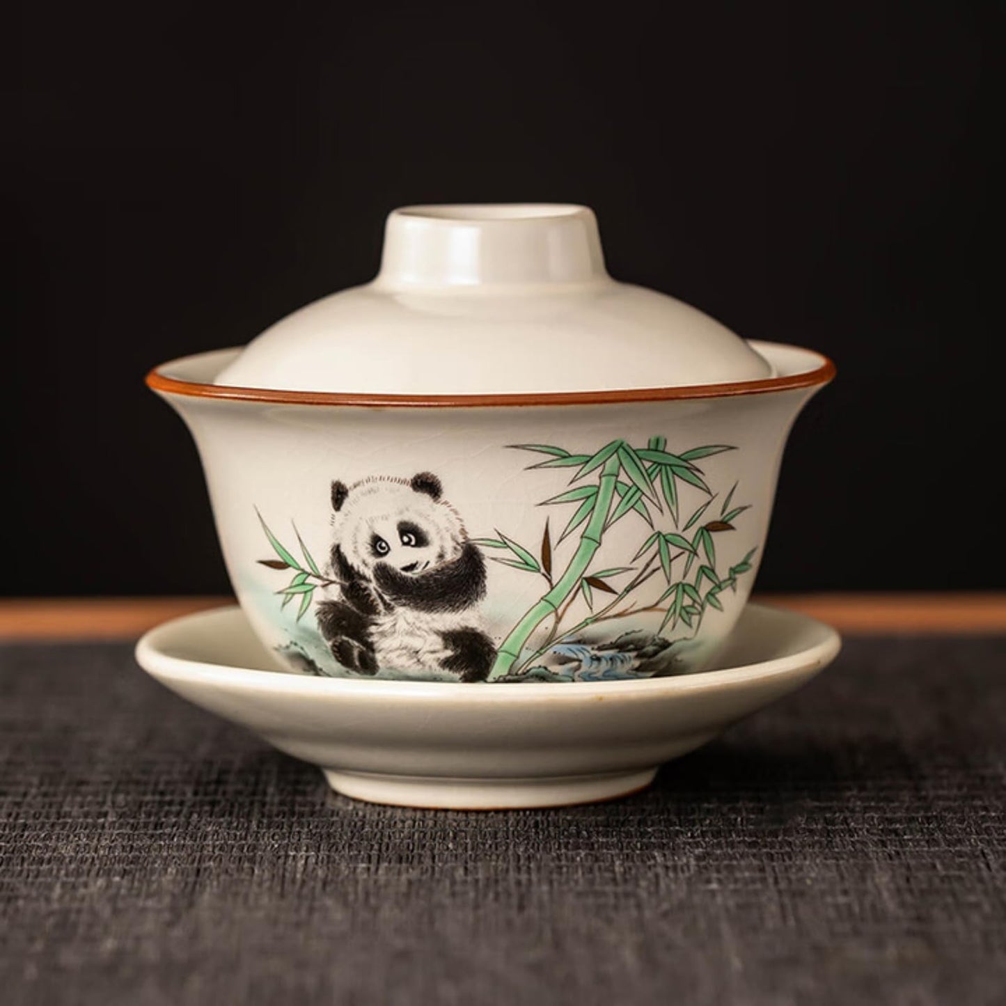 Ruyao Ceramics Chinese Gaiwan Teacup 120ml 4oz Cute Kungfu Tea Set