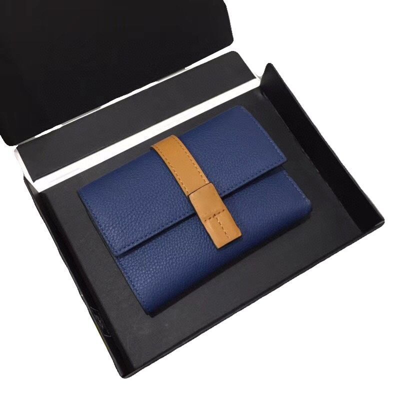 Short Wallet Contras Colors Zipper Wallet Multi-card Coin Purse 3-fold Polyester