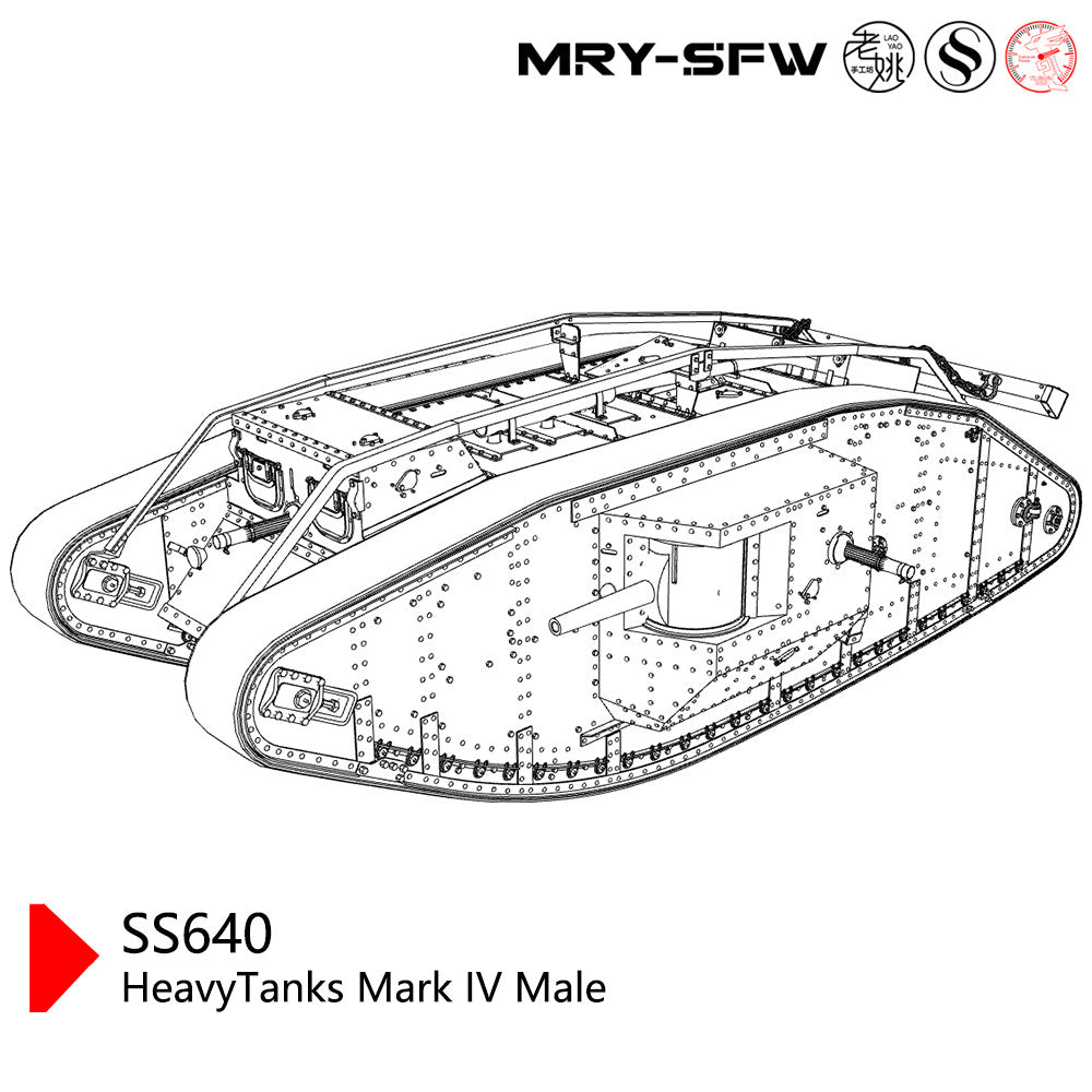 SSMODEL SS35640 1/35 Military Model Kit Great Britain HeavyTanks Mark IV Male