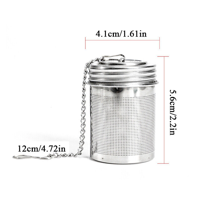 3 PCS Stainless Steel Tea Leaf Infuser Herbal Spice Filter Diffuser Tea Strainer