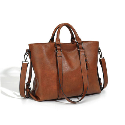 Soft Leather Handbag Messenger Shoulder Tote Bag Crossbody Satchel LargeCapacity