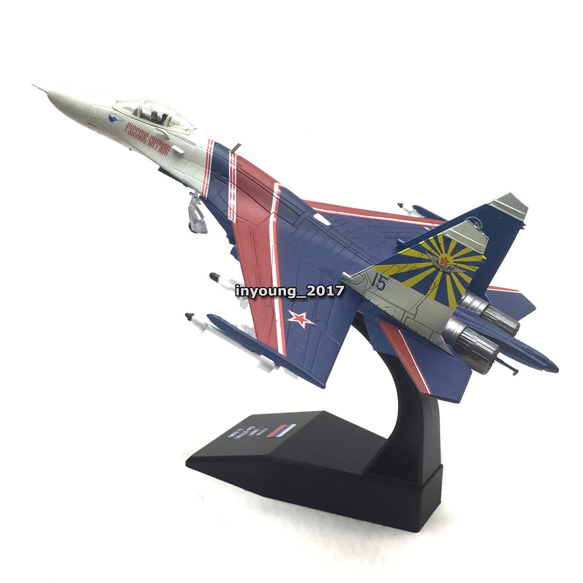 1/100 1987 Sukhoi SU-27 Flanker Plane Model Diecast Military Airplane Model