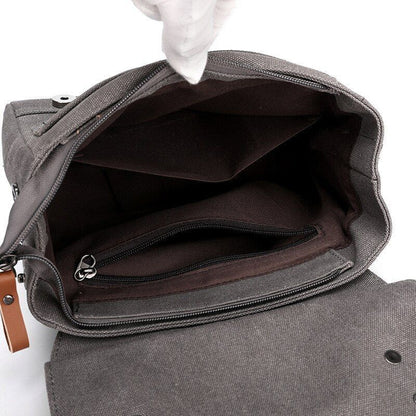 Canvas Bag Fashion Trendy Shoulder Messenger Purse Small Bag Handbag 22*12*20 CM