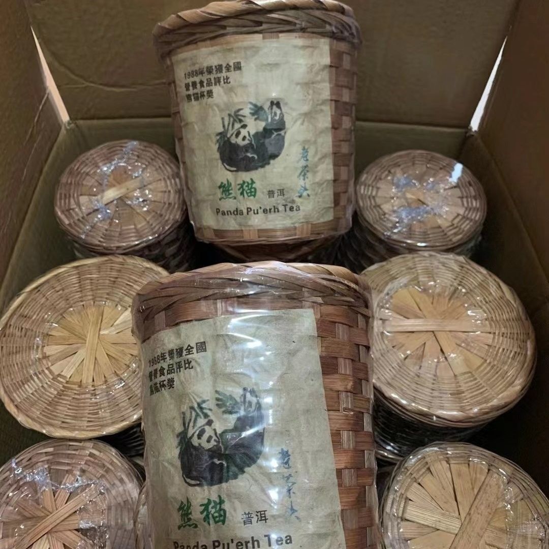 1988 Panda Pu-erh Tea Lao Cha Tou Puer Tea Menghai Ancient Tea 400g Ripe