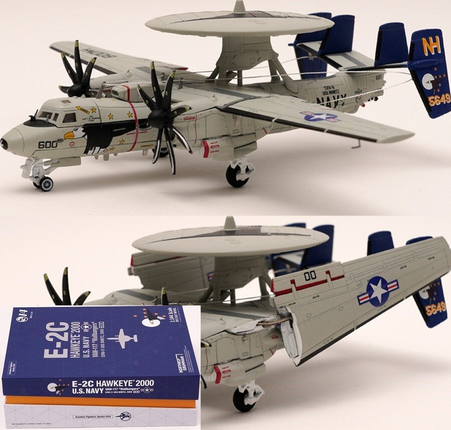 S14 1/144 E-2C early warning aircraft E2 VAW-117 US Nimitz 2008 alloy model