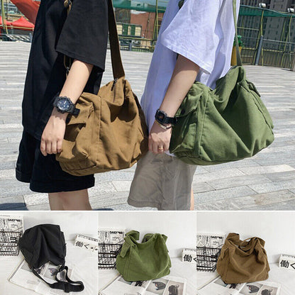 Large Capacity Canvas Shoulder Bag School Messenger Bag Shopper Travel Bag HOT