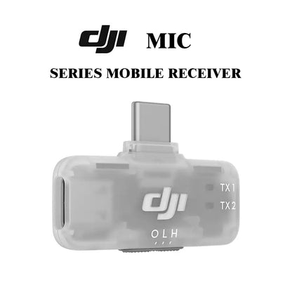 DJI Mic Wireless Receiver for Phone - Plug & Play, Noise Canc, Mobile Rec