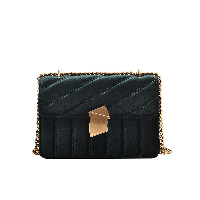 Handbag Shoulder Bag Vintage Velvet Chain Evening Clutch Messenger Crossbody 1PC