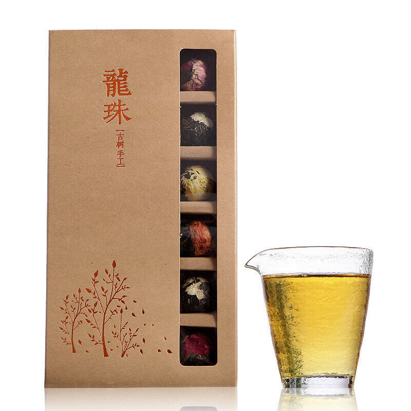 Yunnan Pu'er tea rose jasmine tea dragon pearl peony flower ball 6 flavors 18pcs