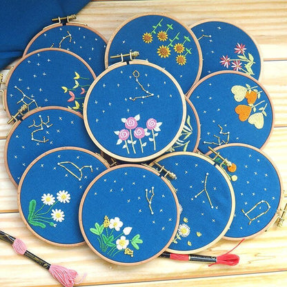 Embroidery Kit DIY Needlework Zodiac Horoscope Needlecraft Cross Stitch Artcraft