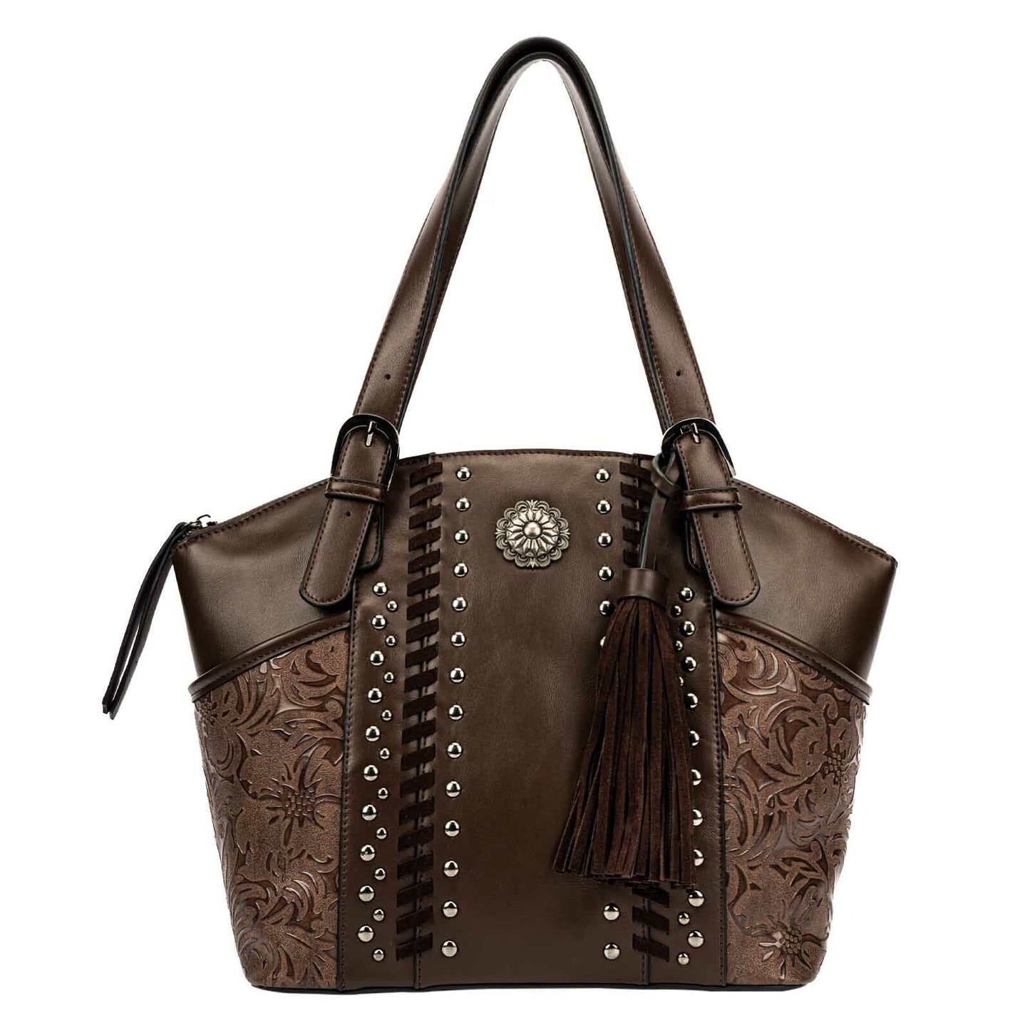 Celela Women Concealed Carry Hand Bag Studs Tote Purse Top-handle shoulder Bags