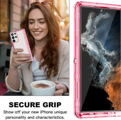 Luxury Clear Case Kickstand Clip Stand Holster Cover For Galaxy S22 5G/ Ultra/ +