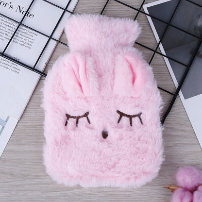 Cute PVC Relief Stress Pain Hot Water Bottle Bag Soft Reusable Hand WarmerA D QH