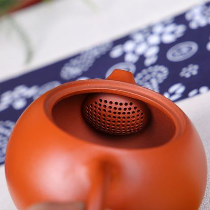 Authentic Yixing Zisha Tea Pot Ball Shaped Infuser Holes Marked Xishi Pot 5oz