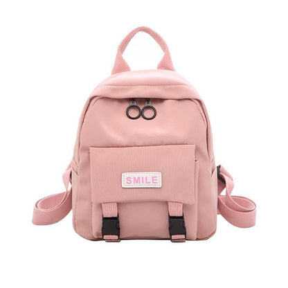 Waterproof Backpack Trendy Women Fashion Shoulder Bag Small Nylon School Bag 1PC