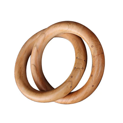 1PC Qiankun Circle Peach Wood Date Wood Handle Taoist Yin Yang Ring