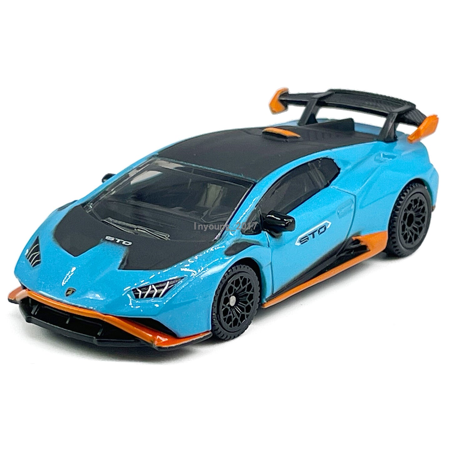 1/64 Lamborghini Huracan STO Model Car Diecast Toy Cars Children's Vehicle Blue