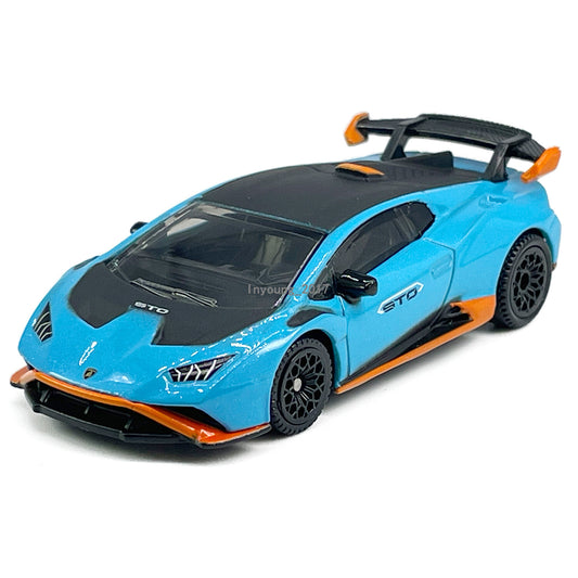 1/64 Lamborghini Huracan STO Model Car Diecast Toy Cars Children's Vehicle Blue