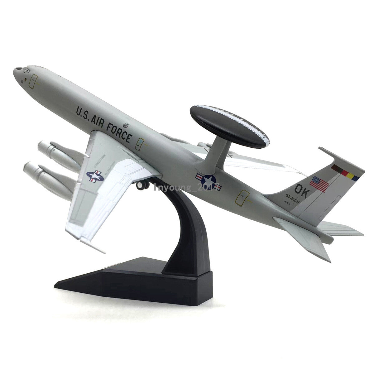 1:200 Boeing E-3 Sentry AWACS Airplane Model Diecast Military Army Plane Model