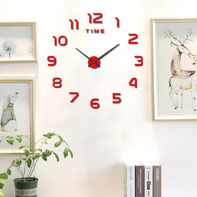 DIY Wall Clocks Creative Acrylic Punch-Free Luminous Living Room Home Decor 16in