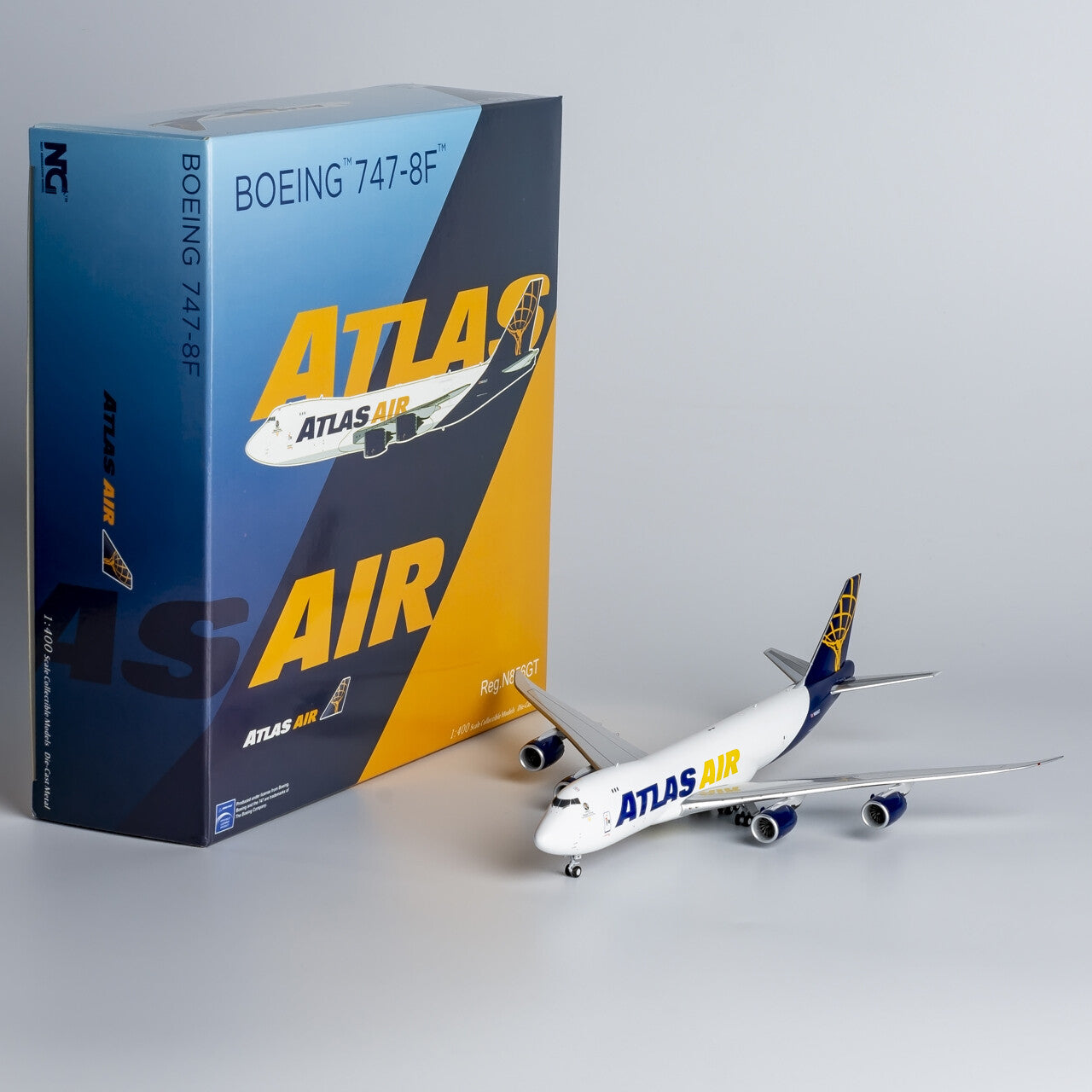1:400 NG Model ATLAS AIR BOEING 747-8F Plane Airplane Diecast Aircraft Model