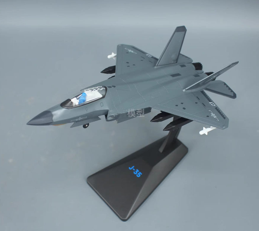 1:72 24CM J-35A STEATH CARRIER BASED Fighter Plane Diecast Aircraft Model
