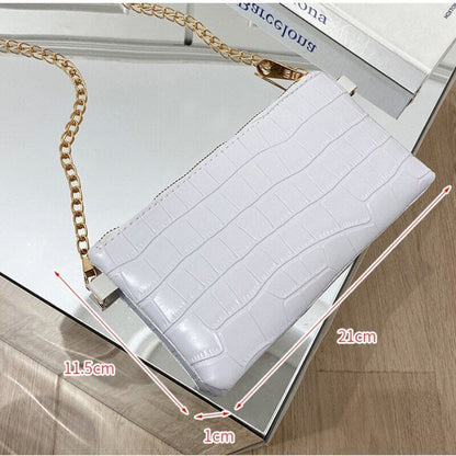 Synthetic Leather Shoulder Bag Chain Rhomboid Crossbody Purse Handbags Phone Bag