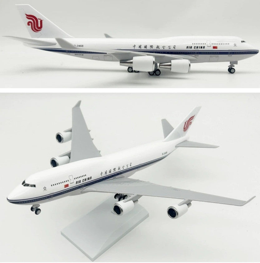 30CM AIR CHINA BOEING 747-400 Passenger Plane Landing Gear Resin Aircraft Model