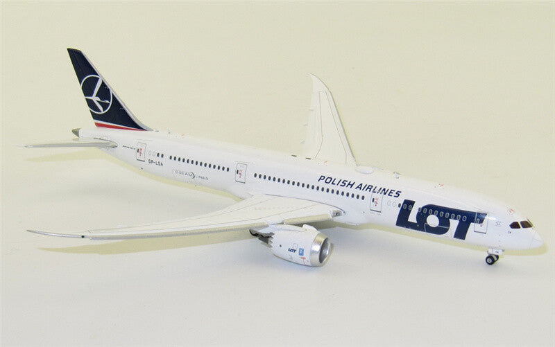 JC Wings Polish Airlines LOT For Boeing B787-9 SP-LSA Flaps Down 1/400 Model
