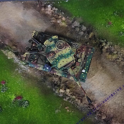 1/72 WWII German Tiger 1 Tricolor Light Camouflage Tank Plastic Finished Model