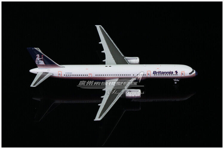 1:400 JC Wings Britannia BOEING 757-200 Passenger Airplane Diecast Plane Model
