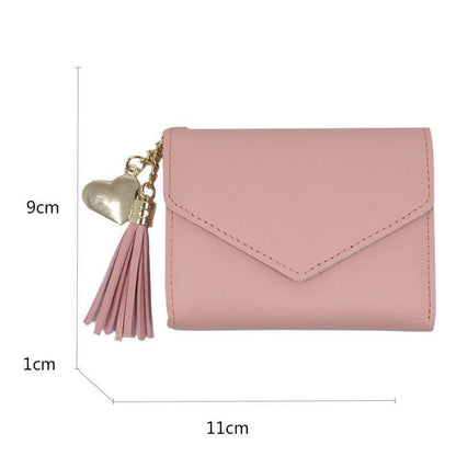 Short Leather Women Wallets Customized Mini Card Holder Purse 11*9*1.5 CM 1 PC