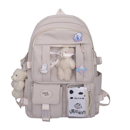 Large Backpack Waterproof Nylon Schoolbag College Traveling Book Bag 31*14*44 CM
