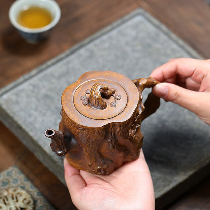 Full Handmade Teapot Chinese Real Yixing Zisha Clay Master Pot Biomimetic Device