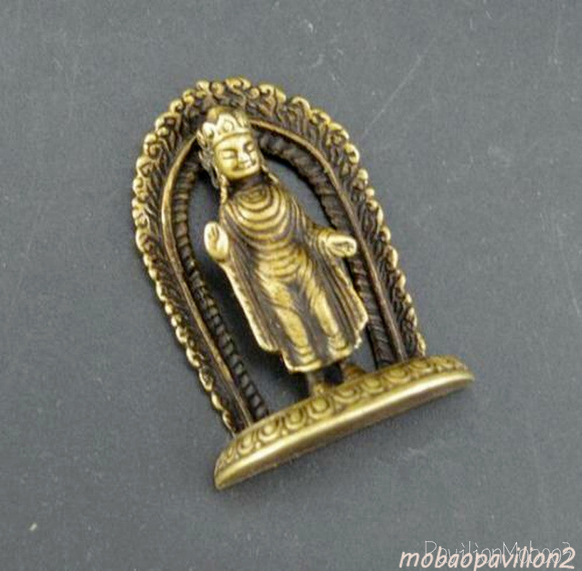 1.8inch China Collection Archaize Brass Tantric Buddha Small Statue Ornament
