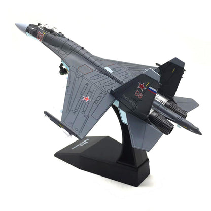1/100 SU-35 Super Flanker Heavy Aircraft Fighter Model Military Ornament Display