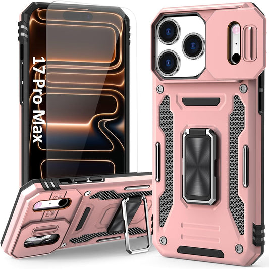 Phone Case Compatible with Iphone 17 Pro Max Case with Slide Camera Lens Cover &
