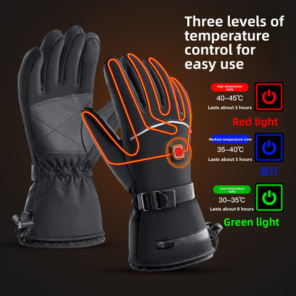 Winter intelligent heating warm gloves windproof and touch screen cycling skiing