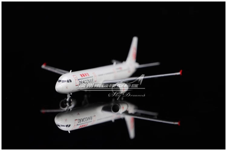1:400 JC Wings DRAGONAIR AIRBUS A321 Passenger Airplane Diecast Aircraft Model