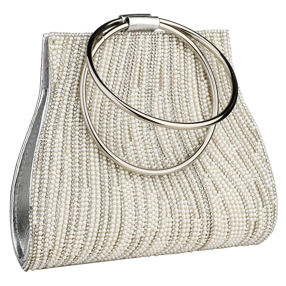 Evening Bag Diamond Rhinestone Clutch Silver Purse Handbags Clutches 9*9*13 CM