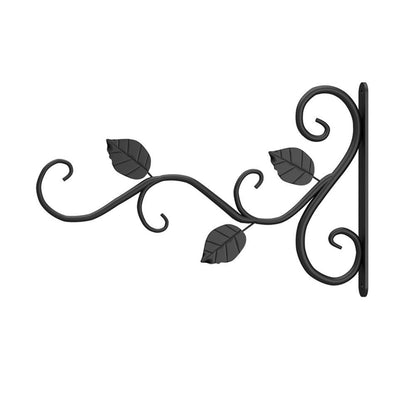 Wall Mounted Bracket Metal Flower Basket Bird Pattern Holder Hanger Rustic Hooks