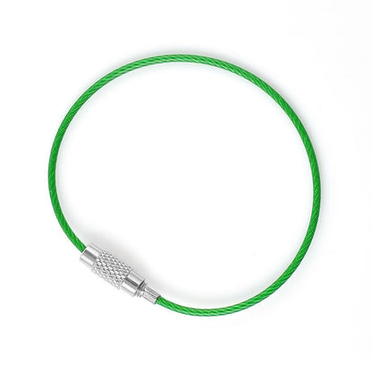 Screw Locking Stainless Steel Wire Keychain Cable Rope Key Holder 5/10/15/20Pcs