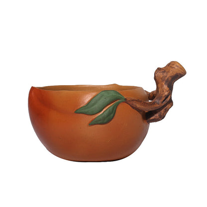 Longevity Peach Design Tea Cup Real Yixing Zisha Duan Clay Master Cup 3.4oz New