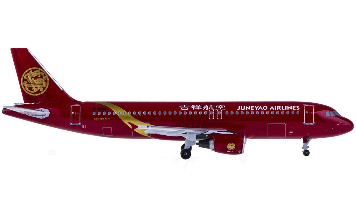1:400 AeroClassics JUNEYAO AIRLINES AIRBUS A320 Passenger Airplane Diecast Model