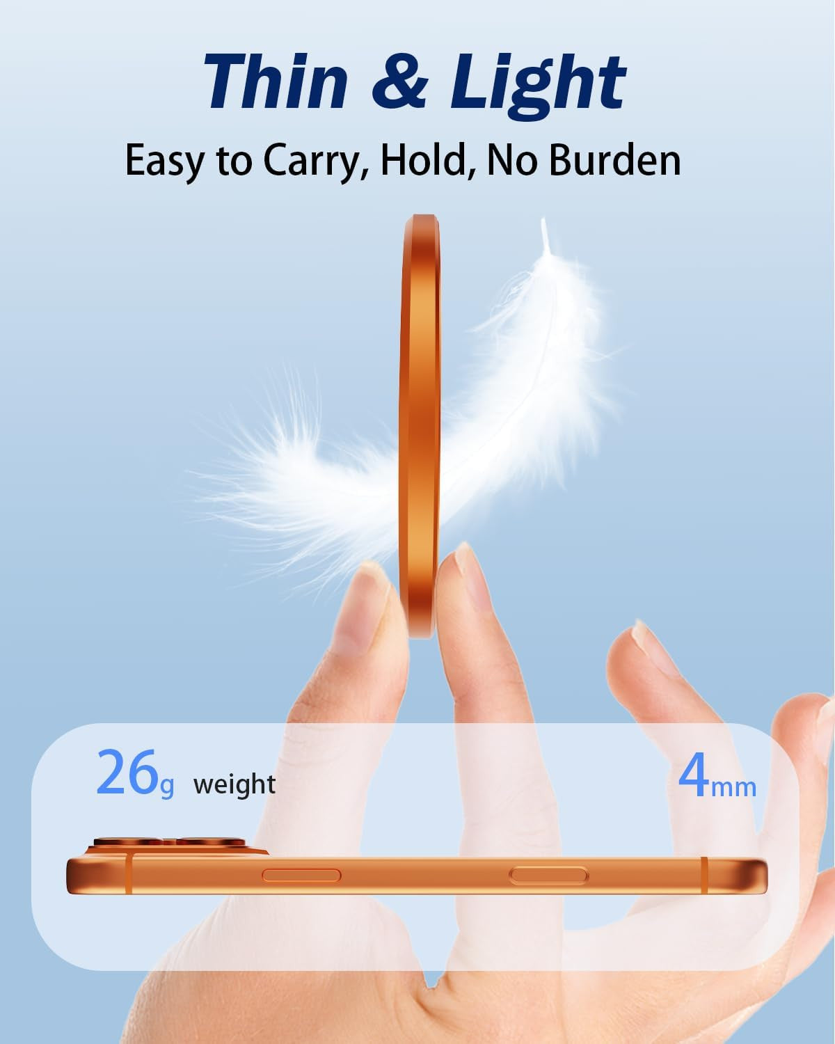 Phone Grip for Magsafe,360°& 180°Rotation Magnetic Phone Ring Holder with Kickst