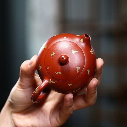 Real Yixing Zisha Tea Pot Dahongpao Clay Marked Xishi Pot 130ml Small Kungfu Pot