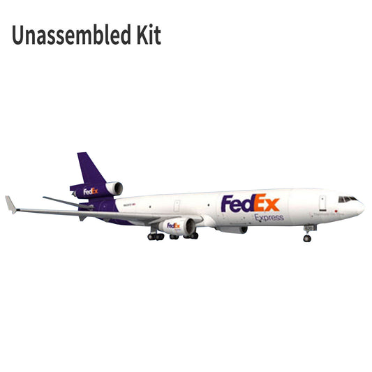 1:100 Scale Fedex MD-11 Air Plane Model 3D Paper Unassembled Kit Aircraft Toy a