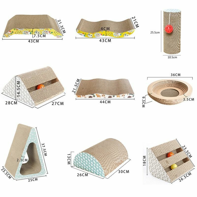 Corrugated Cat Scratch Toy Board Pad Grinding Nail Interactive Protect Furniture
