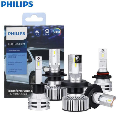 2pcs Philips Ultinon Pro3101 H1 H3 H4 H7 H11 HB3 HB4 HIR2 LED Car Headlight Kit