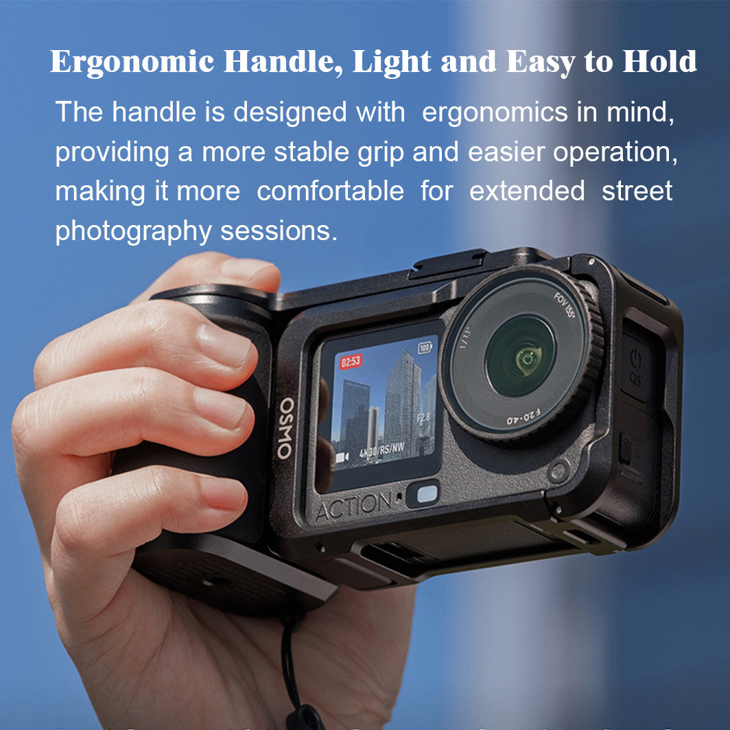 Osmo Action 6 Street Grip Kit–Hand Grip,Shutter Button,Utility Frame,Wrist Strap